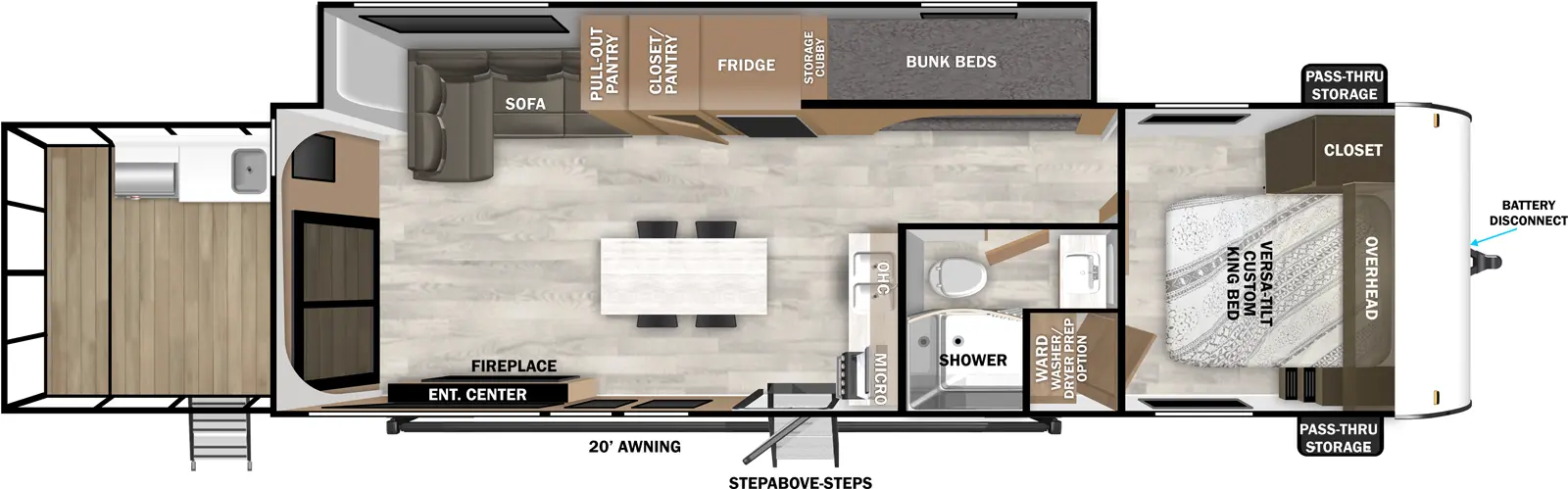 Wildwood 34VERANDA Floorplan